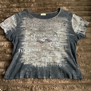 Y2K cactus brand chocolate shirt